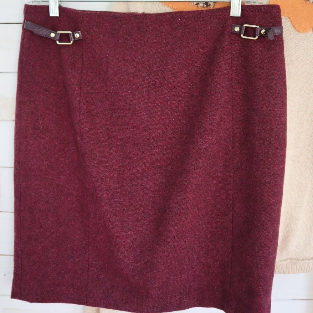 Tommy Hilfiger Pencil Skirt Wool Blend Size 12